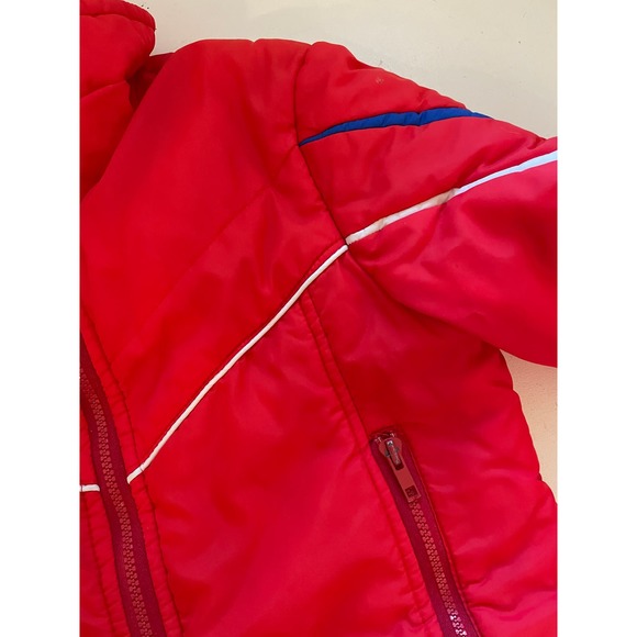Vintage Obermeyer Ski Puffer Jacket Winter Coat Kids/JUNIOR Size 14 Red - Picture 6 of 12